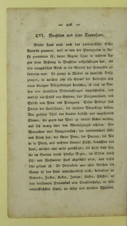 XVI. Brasilien und seine Einwohner