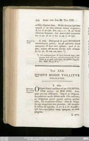 Tit. XXX. Quibus modis Tollitur Obligatio.