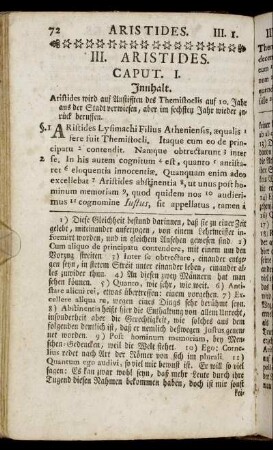 III. Aristides.