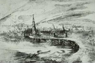 Stadt mit großer Brücke