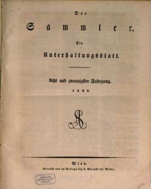 Der Sammler : ein Unterhaltungsblatt. 28, 28. 1836, [1]