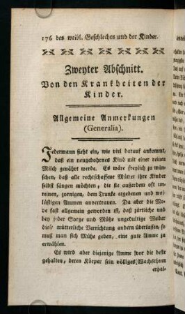 176-314, Zweyter Abschnitt. Von den Krankheiten der Kinder