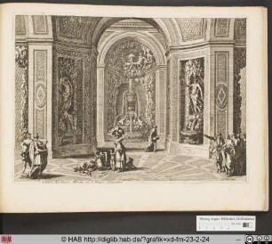 Intérieur d'une grotte, avec plusieurs personnages.