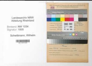 Entnazifizierung Wilhelm Schwittmann , geb. 02.01.1896 (Stabsmusikmeister)