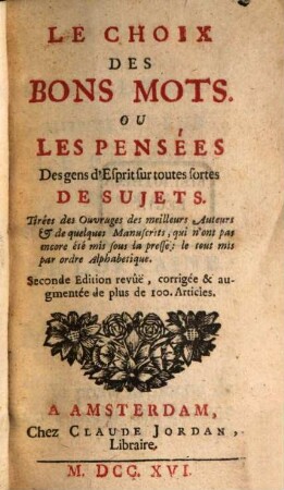 Les Choix des bons mots