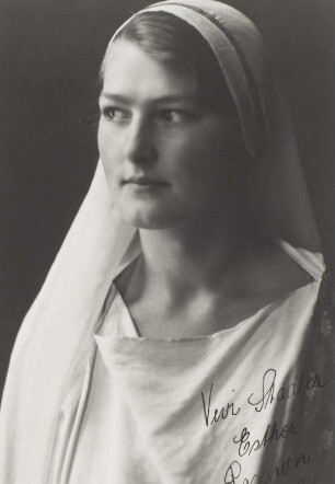 Passionsspiel Oberammergau 27.09.1934 zum 300-jährigen Jubiläum der Festspiele. Vera Stadler als Esther