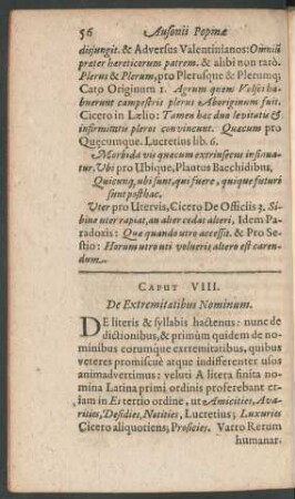 Caput VIII. De Extremitatibus Nominum.