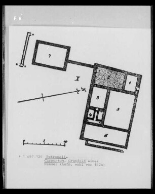 Grundriss eines Hauses von Petronell-Carnuntum: Ruinen der Römerstadt Carnuntum