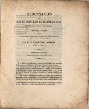 Ordonnances des rois de France de la troisième race, 20me volume : Article, extrait du Journal des Savants, Mars 1842