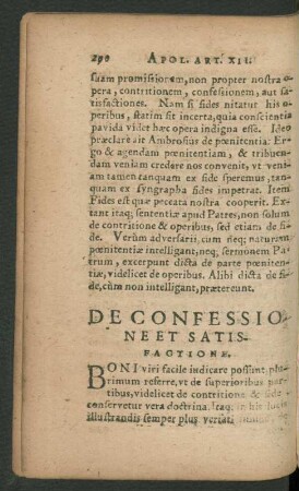 De Confessione Et Satisfactione.