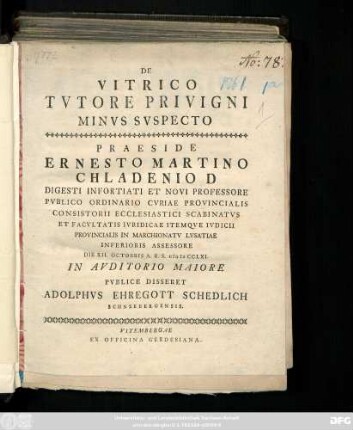 De Vitrico Tvtore Privigni Minvs Svspecto