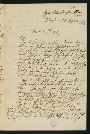 79-82, Brief vom 29. Septbr. 1868