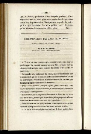 Détermination des Axes proncipaux.