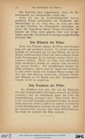 Das Trocknen der Filme
