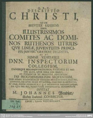 Descriptio Christi