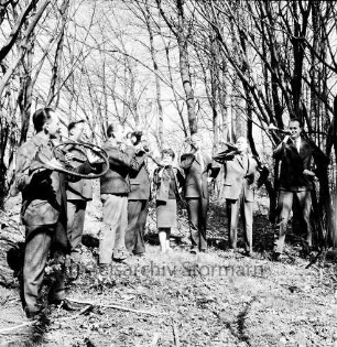 Kreisjägerschaft Stormarn e.V.: Rohlfshagen/Kupfermühle: Mitgliederversammlung: Bläsergruppe der Kreisjägerschaft