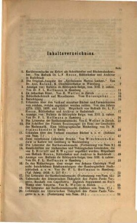Serapeum : Zeitschrift für Bibliothekwissenschaft, Handschriftenkunde und ältere Literatur, 19. 1858