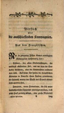 Der Allgemeine und besonders Deutsche Kaufmann, oder gemeinnützige Beyträge zur Kenntniß des Handels überhaupt. Erstes Bändchen