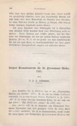 540-545 Luthers Promotionsrede für Dr. Hieronymus Weller