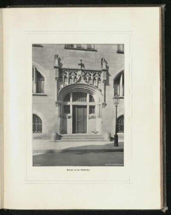 Rathaus Stuttgart. Portal an der Eichstraße. Ansicht