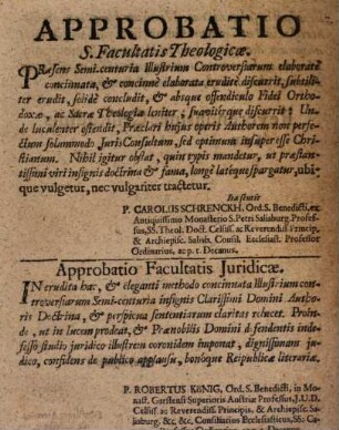 Semi-centuria controversiarum illustrium ex universo iure, canonico, publico, civili, criminali, feudali : quam in Alma, & Archi-Episcopali Universitate Salisburgensi