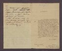 Karl August Varnhagen von Ense, Baden-Baden, an Heinrich von Hennenhofer: - Aufenthalt in Karlsruhe und Treffen mit Großherzog Ludwig I. [von Baden]; - Denkschrift von Karl Friedrich von Tettenborn; - Kontakte von Großherzogin Stephanie [von Baden] zu Mitgliedern der Familie Rothschild.
