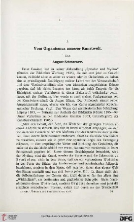 23: Vom Organismus unserer Kunstwelt