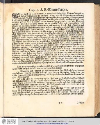 Cap. II. S. B. Anmerckungen
