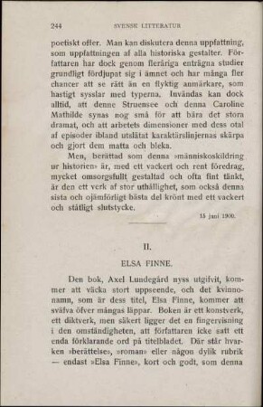 II. Elsa Finne.