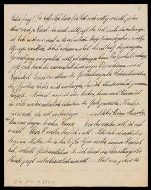 Brief von Georg Rosenzweig an Franz Rosenzweig