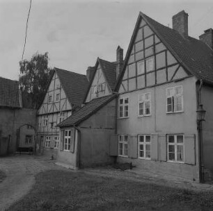 Stralsund. Spitalhäuser beim Johanniskloster, Fachwerk