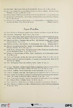 Japan-Porzellan, Japan-Steingut (Nr. 205-435)