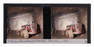 Schwenkschaufellader vor Ort, Erzbergbau, Bülten