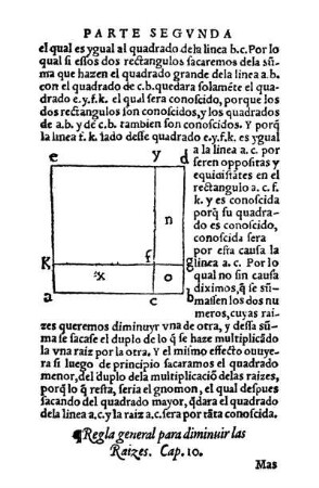 Regla general para diminuir las Raizes. Cap. 10.