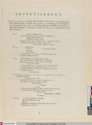 ADVERTISEMENT [Liber Veritatis]