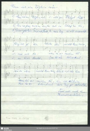 Wenn ich ein Vöglein wär - Mus.11302-H-521,6 : Coro fanciulli - A; RMWV 441