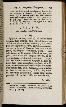 Caput V. De juribus Episcoporum.