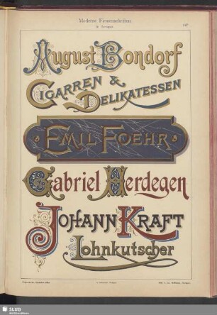 Moderne Firmenschriften