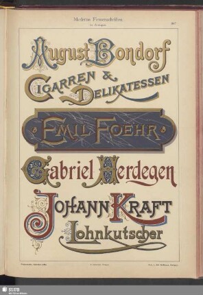 Moderne Firmenschriften