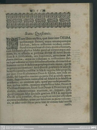 Status Quaestionis