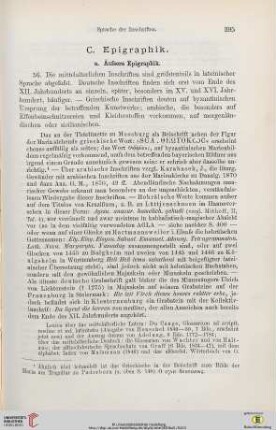 a. Äussere Epigraphik