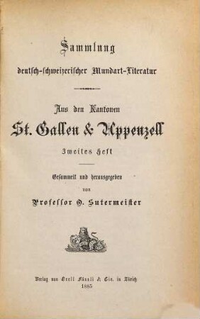 Schwizer-Dütsch : Sammlung deutsch-schweizerischer Mundart-Literatur, 34