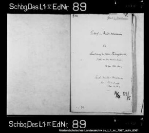 Schuldensachen des Brandt von Münchhausen betr. Loskündigung auf die Häuser Hagenburg und Barmstedt
