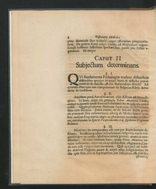 Caput II. Subiectum determinans.