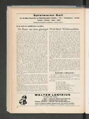 Un nu noch een plattdüütsche Geschicht: De Buur un sien gieziget Wief fiert Wiehnachten