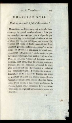 Chapitre XVII. Peut-on nier tout à fait l'Accusation?