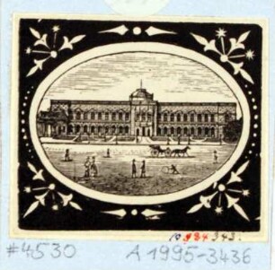Ansicht der Gemäldegalerie Alte Meister (Semperbau) am Zwinger in Dresden, Blick nach Südwesten