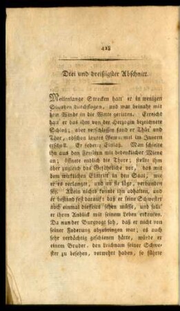 Zwei und dreißigster Abschnitt. - Vierzigster Abschnitt.