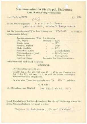 Bendel, Franz