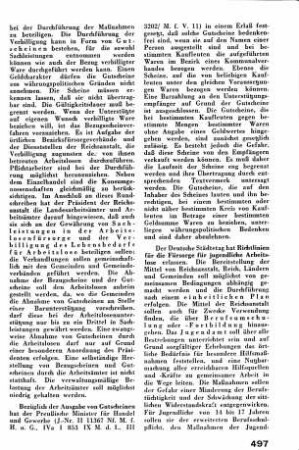 Ausgabe von Gutscheinen [Fürsorgewesen]